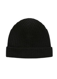 Cappello in lana cashmere nero