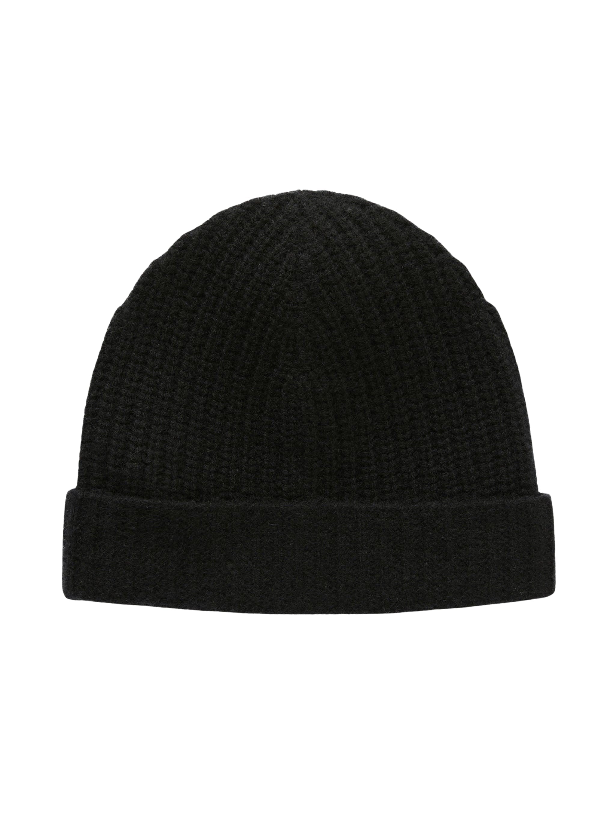 Cappello in lana cashmere nero