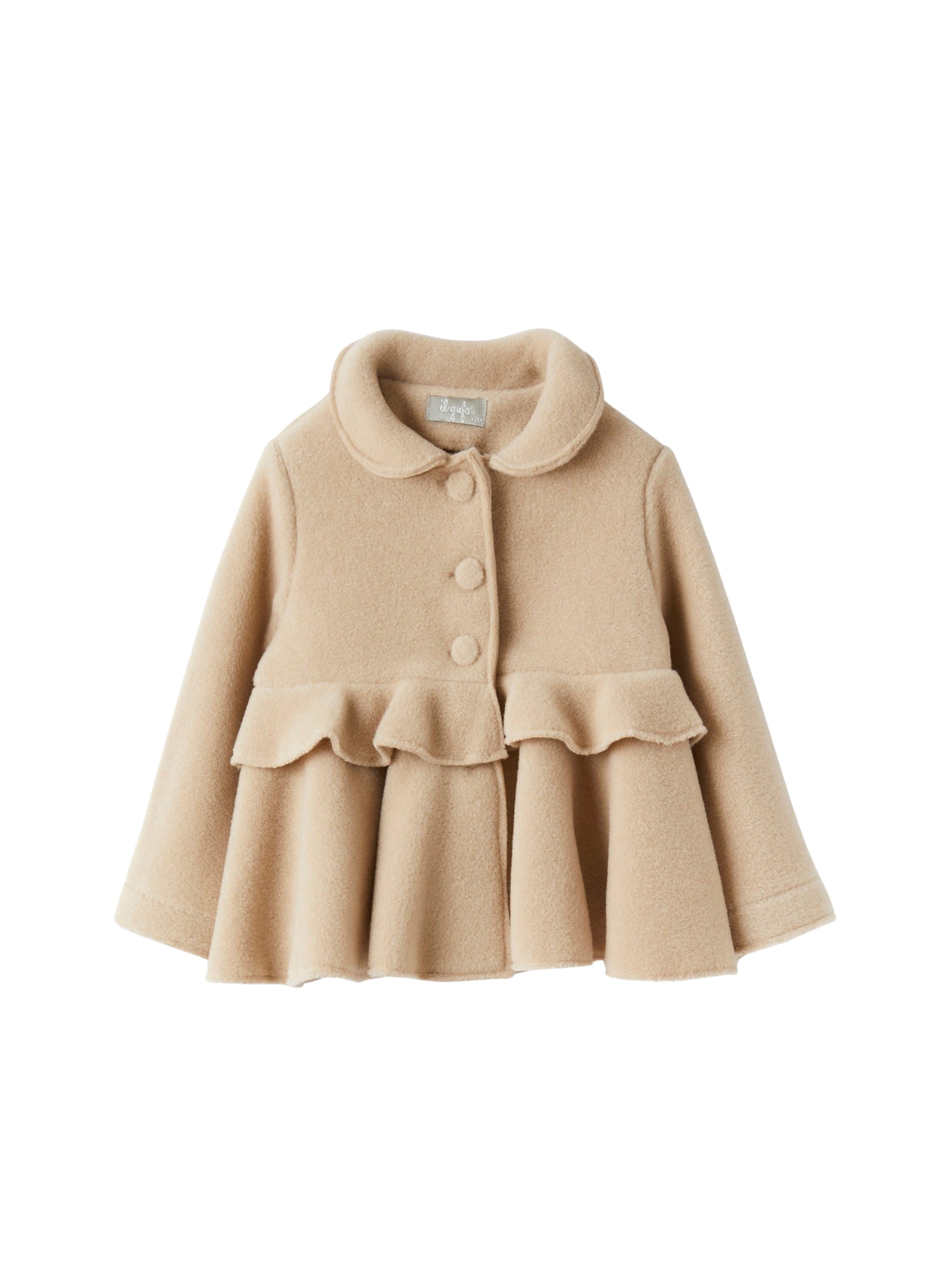 giacca neonata in pile beige