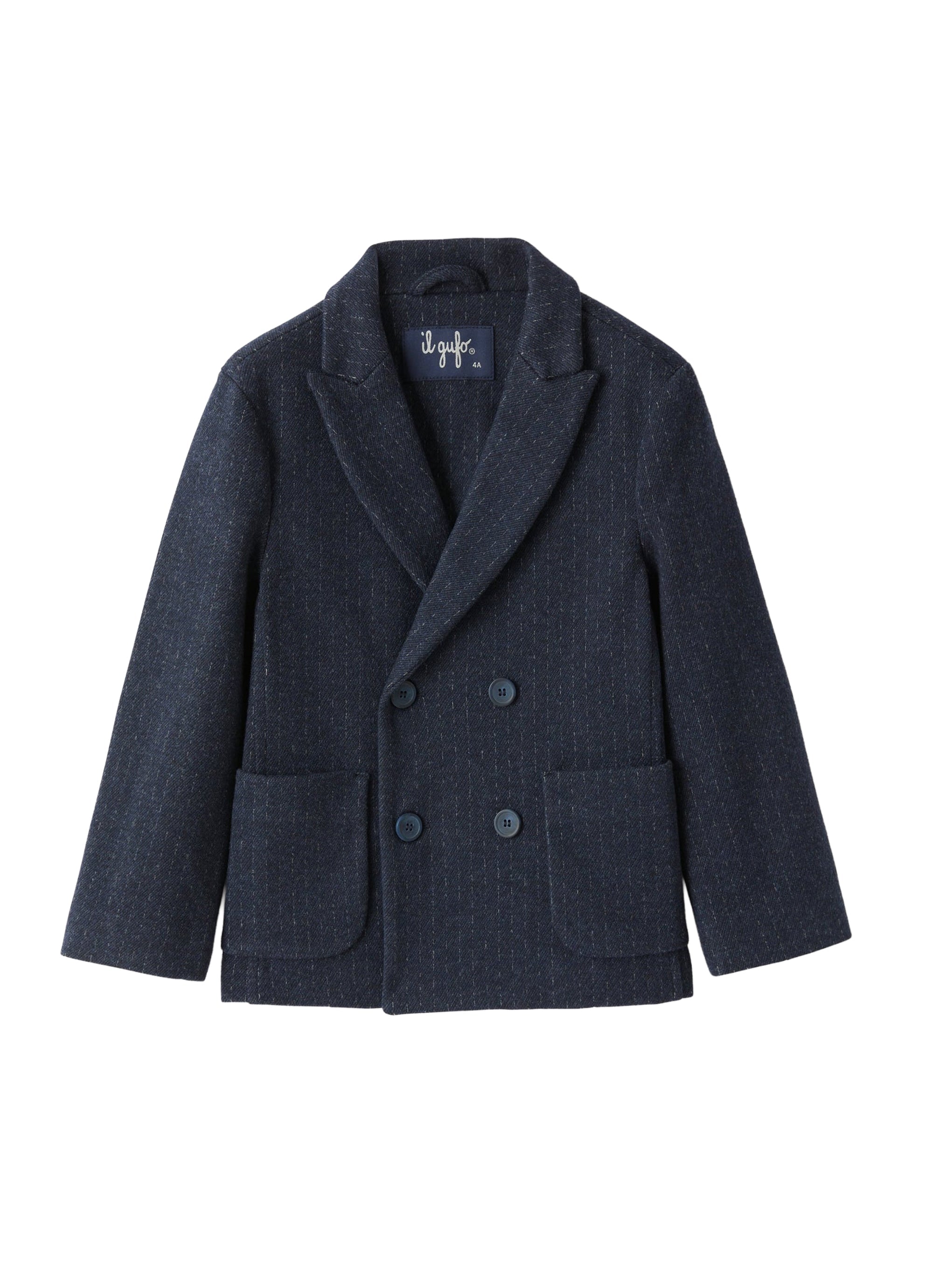 blazer doppiopetto gessato blu