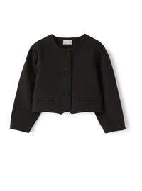 Cropped jacket in Milano-stitch fabric