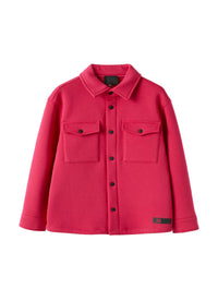 Shirt Jacket In Fuchsia-Pink Fleece