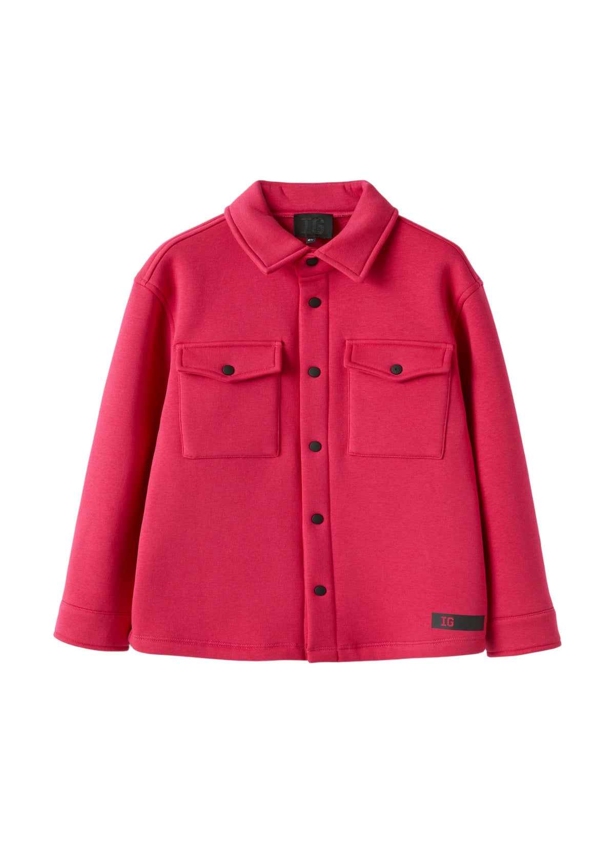 Shirt Jacket In Fuchsia-Pink Fleece