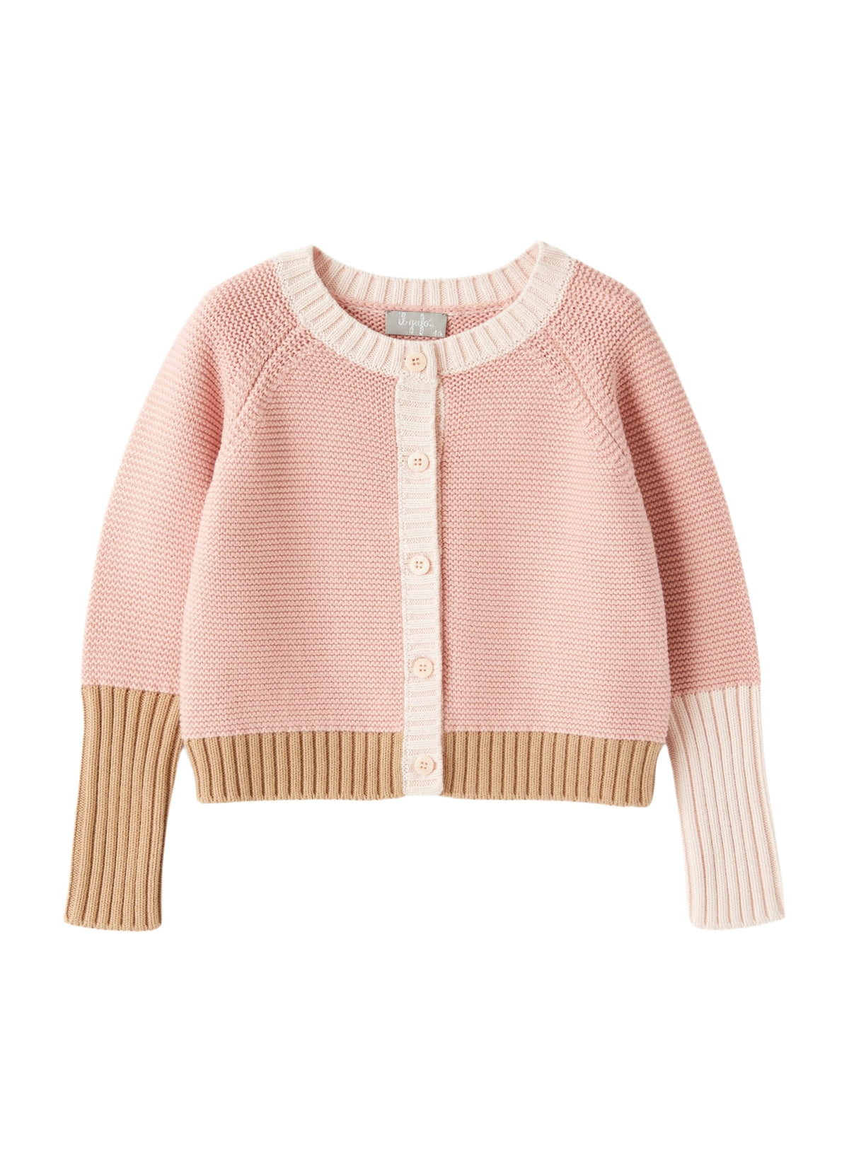 Colour-Block Cardigan In Cotton