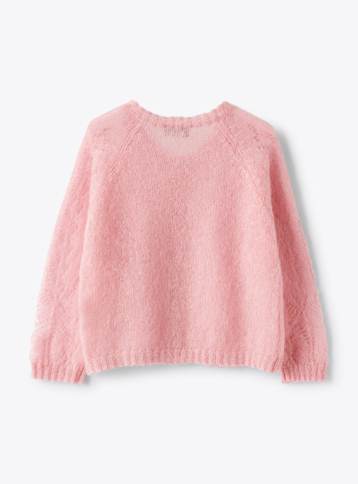 Cardigan In Pink Kid Mohair