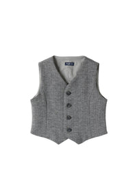 gilet in cotone a spina di pesce