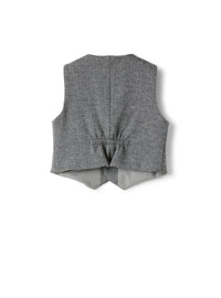 gilet in cotone a spina di pesce