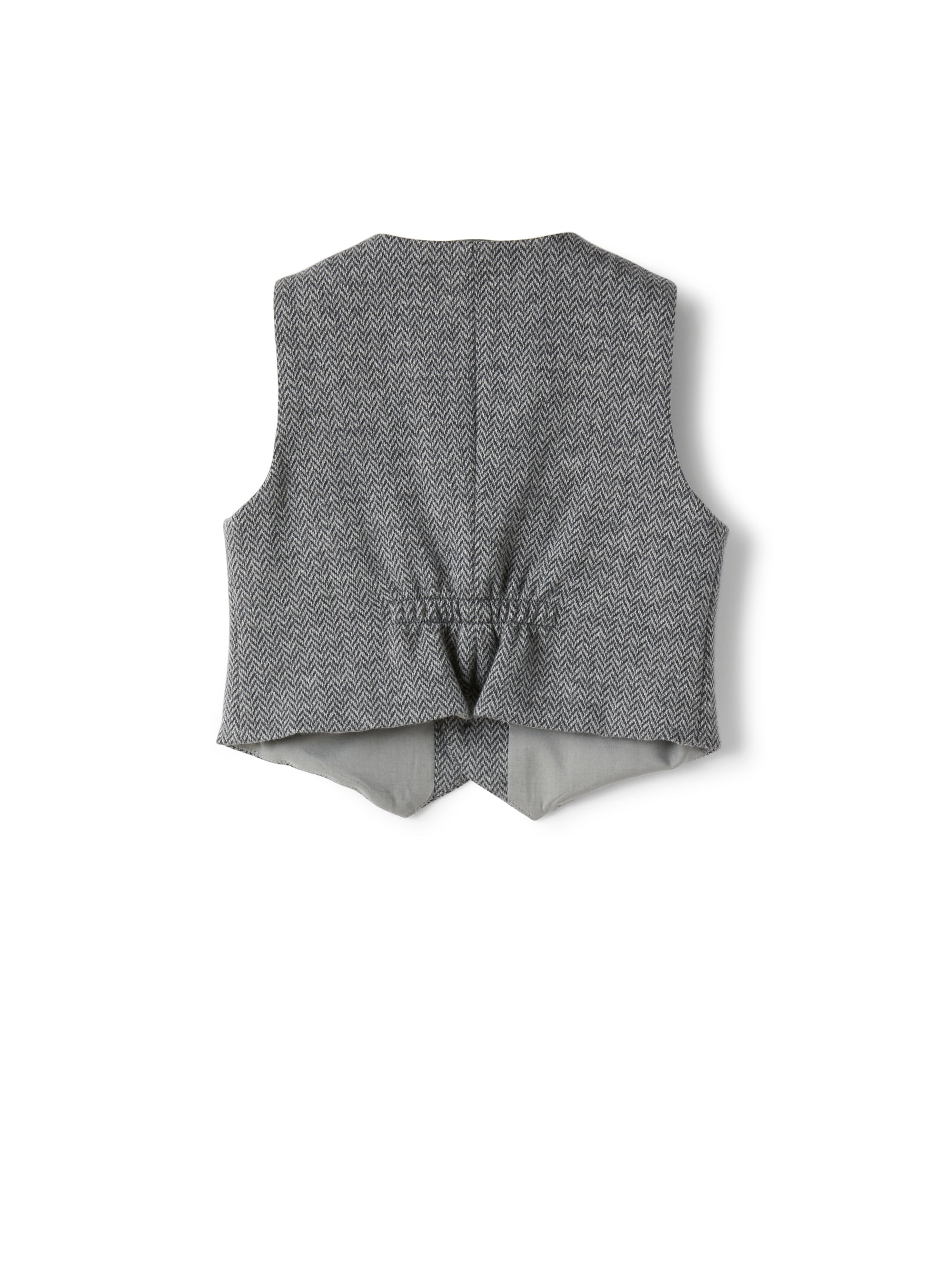 gilet in cotone a spina di pesce
