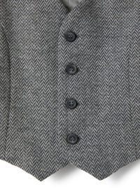gilet in cotone a spina di pesce