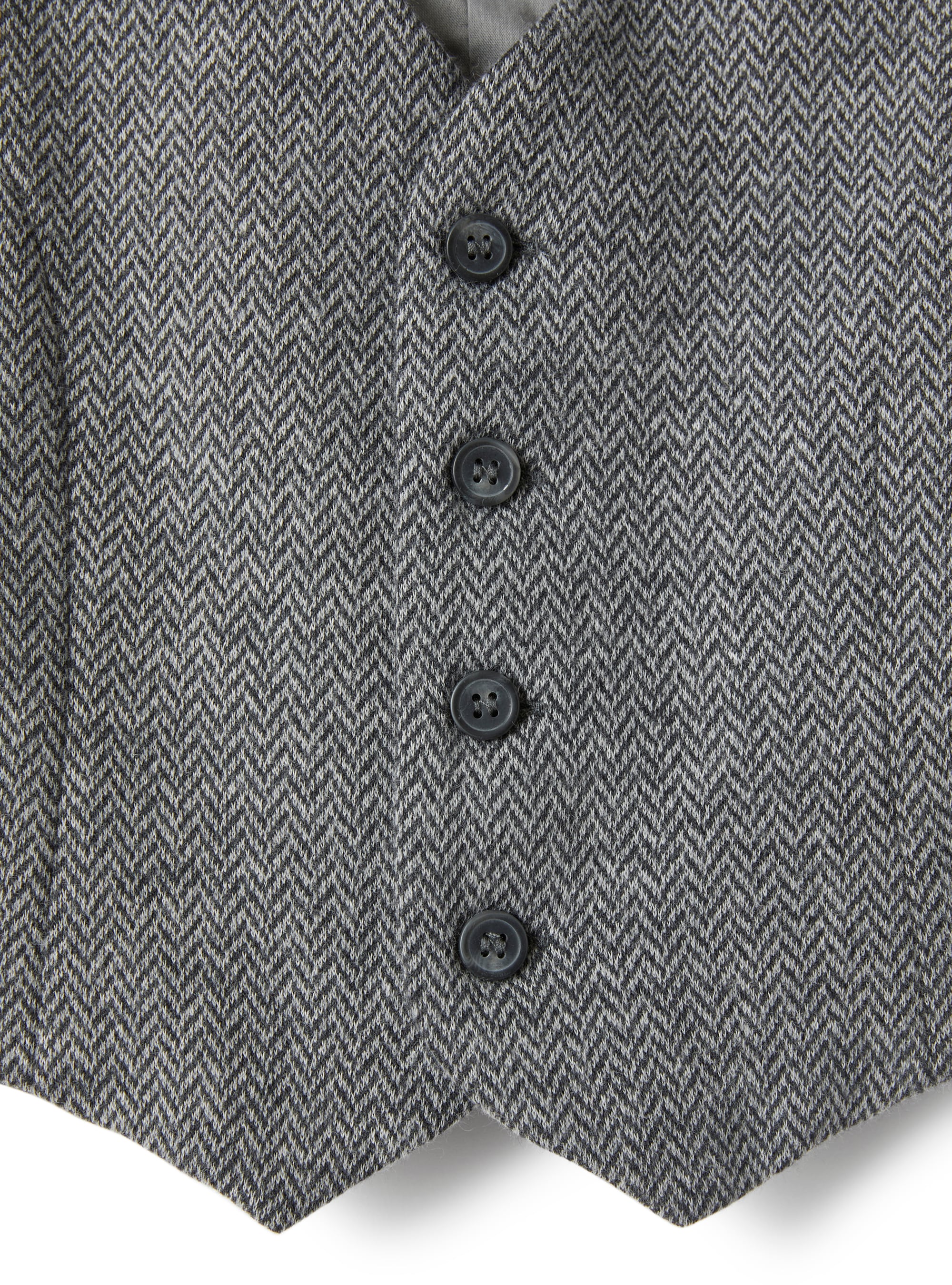 gilet in cotone a spina di pesce