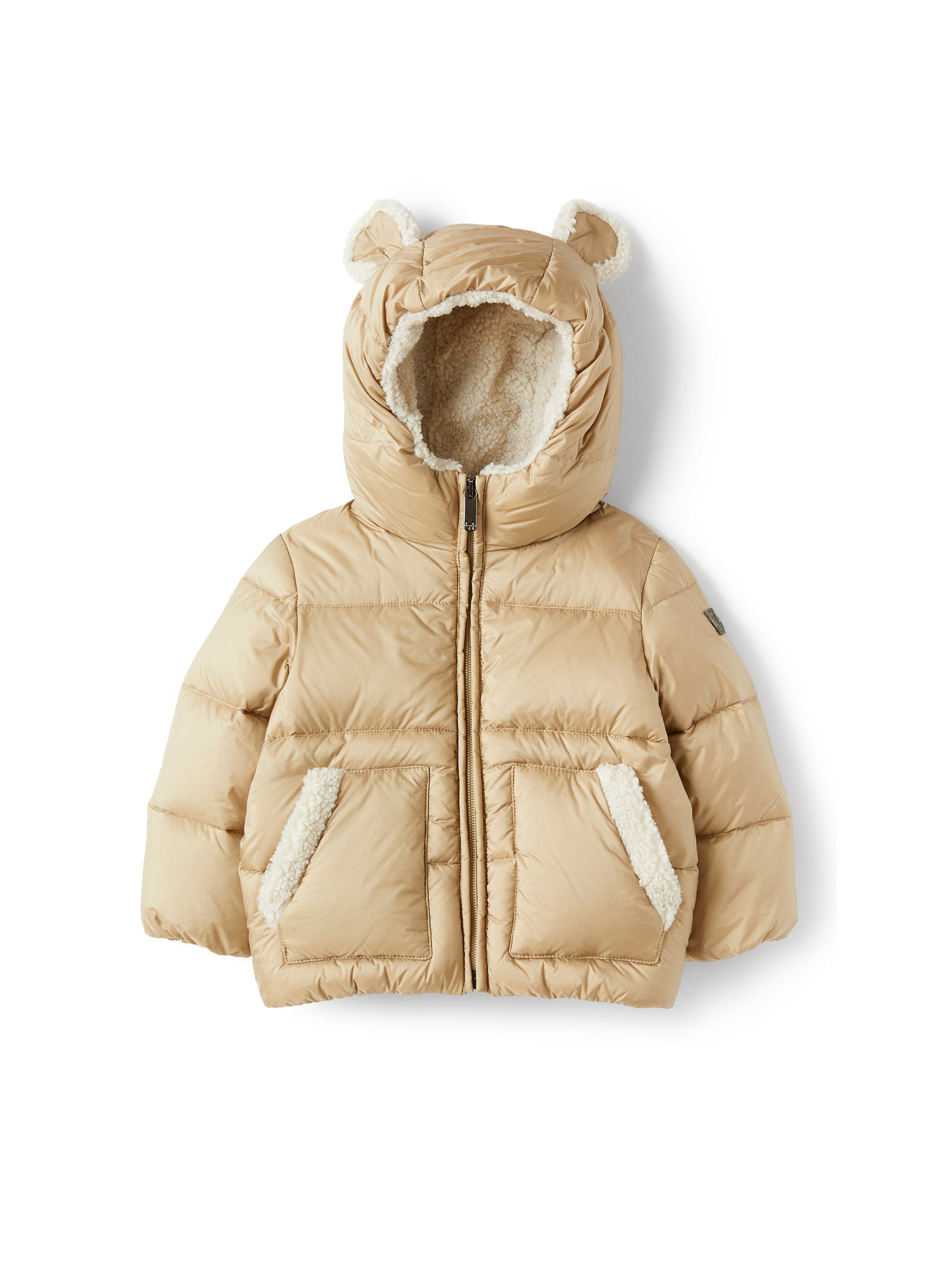 Baby boy’s jacket in faux down
