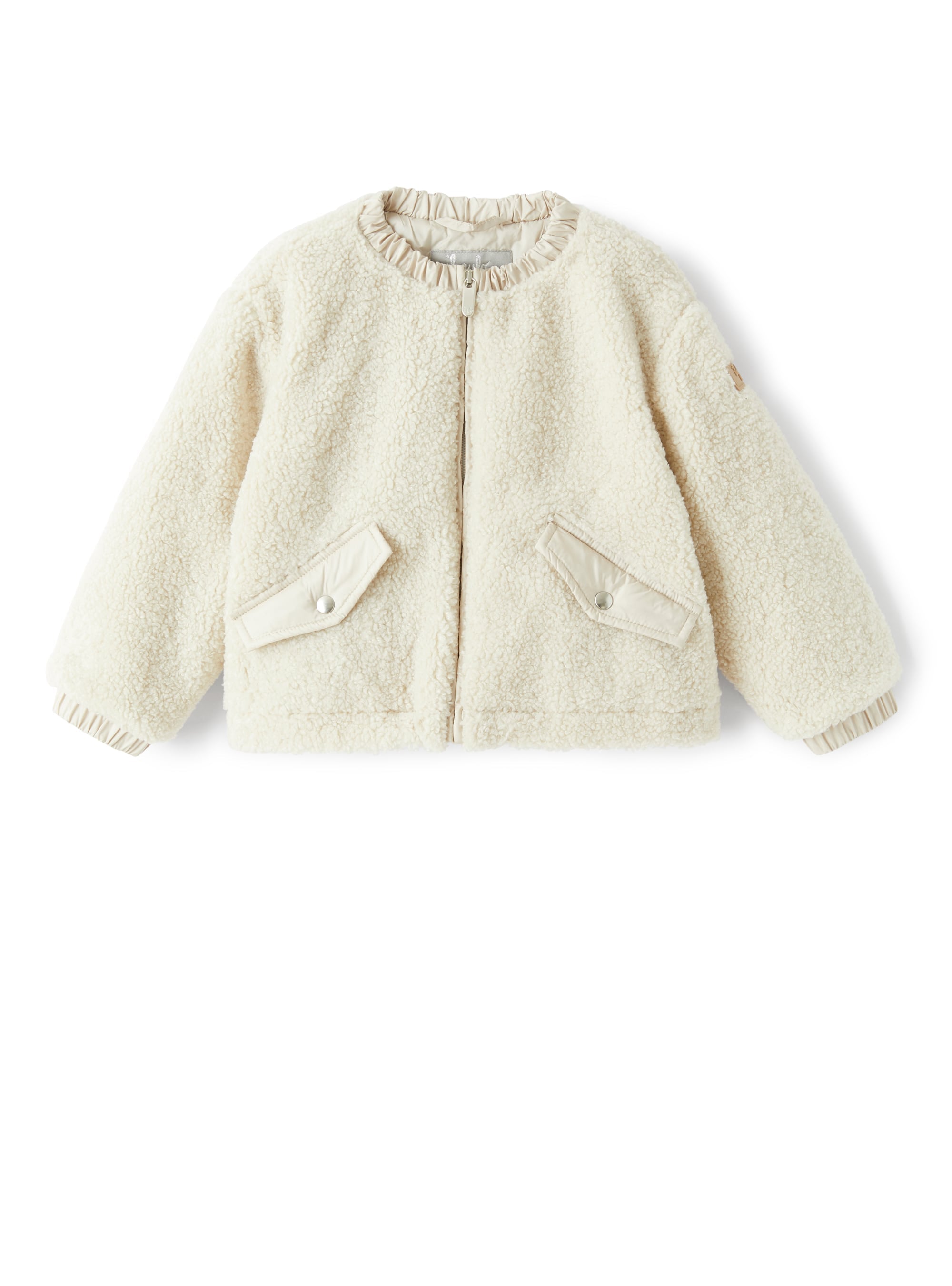 Jacket in faux shearling with eco-friendly padding