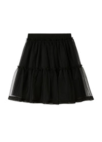 Black Tulle Skirt With Tonal Edges