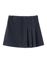 Pleated Blue Pinstripe Skirt