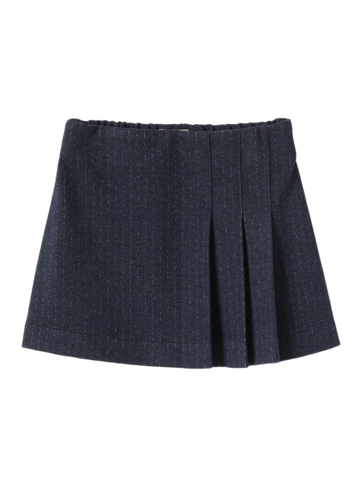 Pleated Blue Pinstripe Skirt