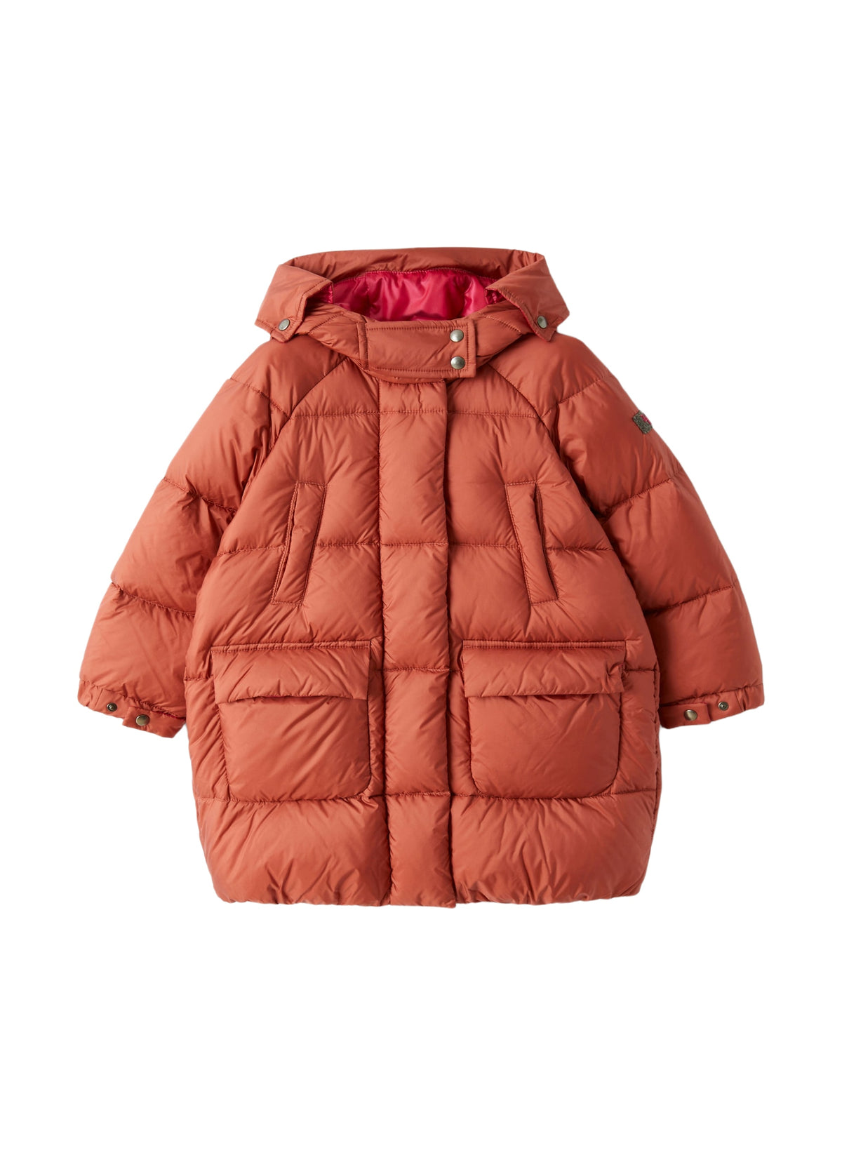 Longline Hooded Down Jacket In Two Different Colours