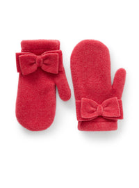 Mittens in fuchsia-pink fleece