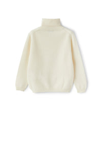 White Merino Wool Turtleneck Sweater