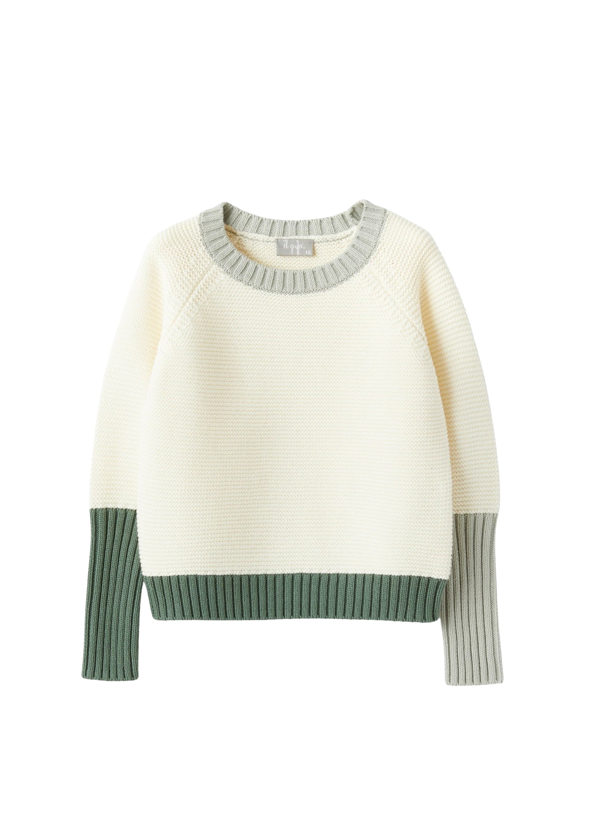 Sweater in colour-block cotton