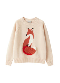 Pull en mérinos avec broderie renard - Panna & Fragola