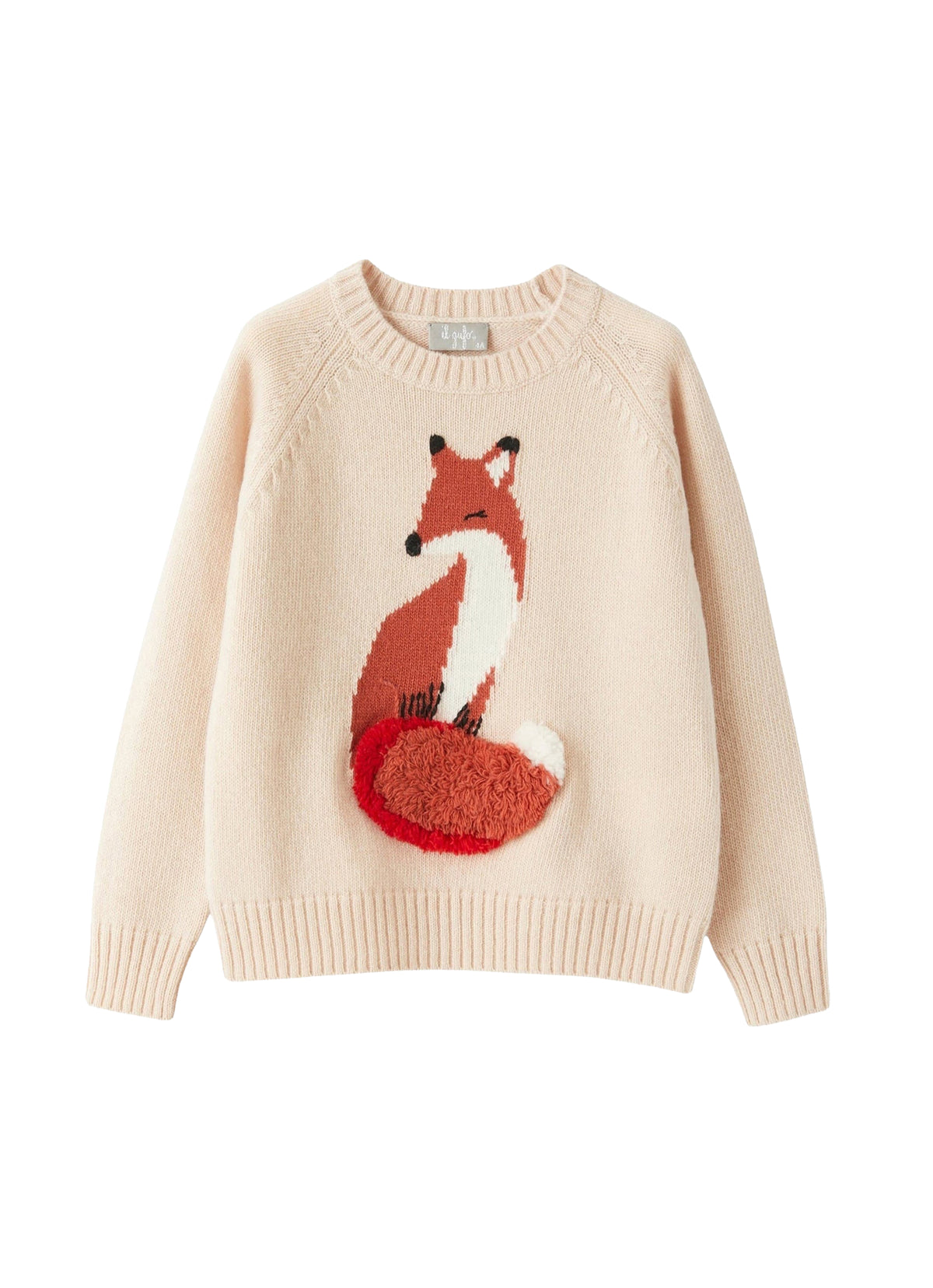 Pull en mérinos avec broderie renard - Panna & Fragola