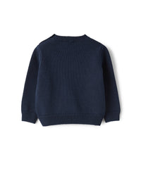 maglia in cotone con ricamo castoro