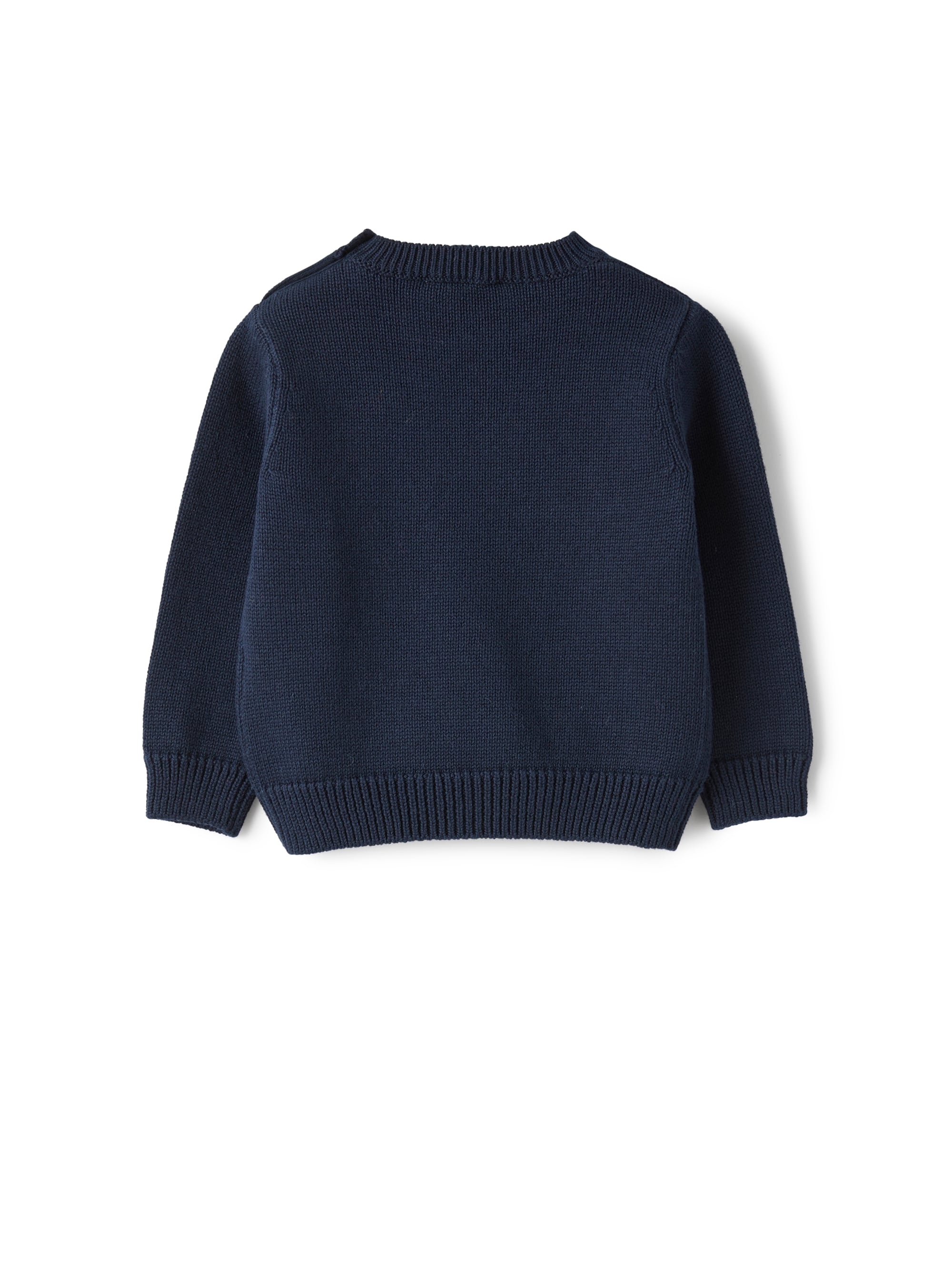 maglia in cotone con ricamo castoro