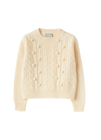 DOUBLON DEVIENT OK PICS / maglione con trecce e pompon
