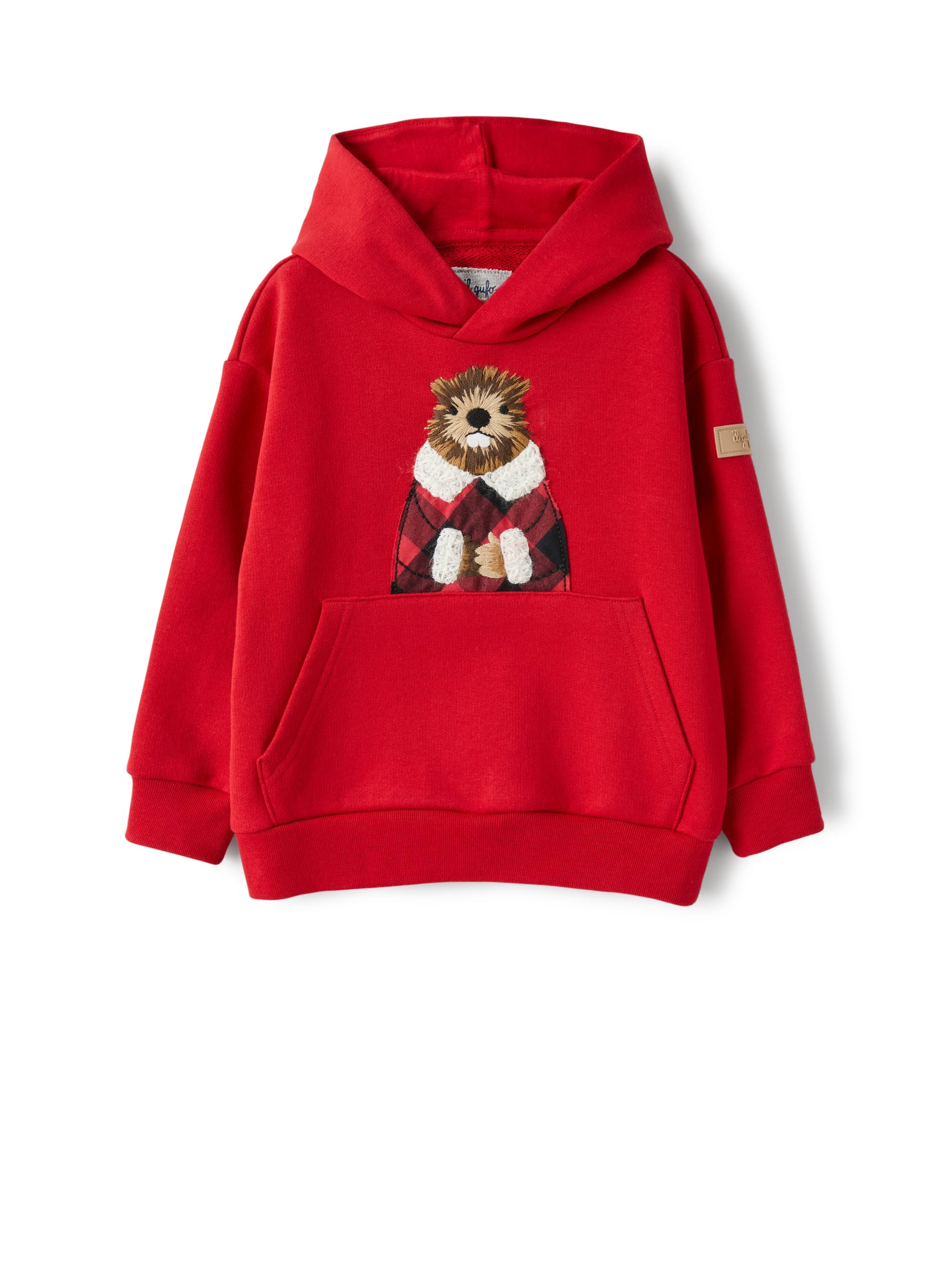 Sweatshirt with patch detail and embroidery