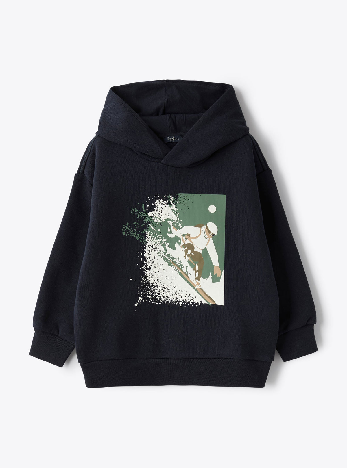 Sweatshirt With Snowboarder Print Design