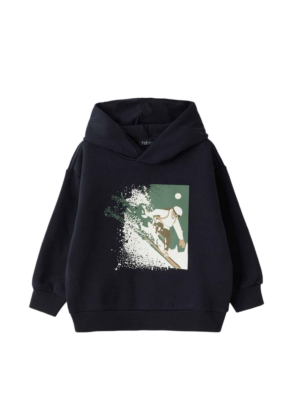 Sweatshirt With Snowboarder Print Design