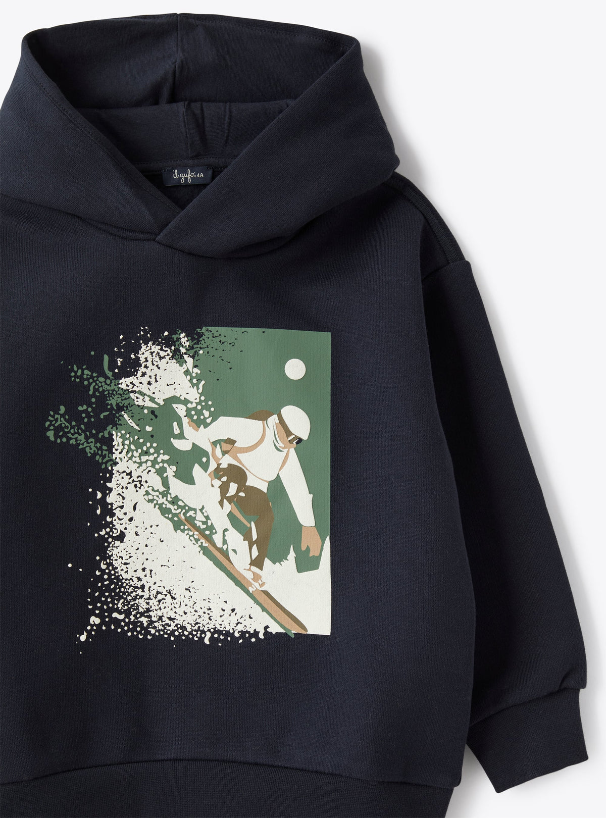 Sweatshirt With Snowboarder Print Design