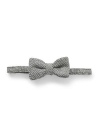 Herringbone-patterned bow tie
