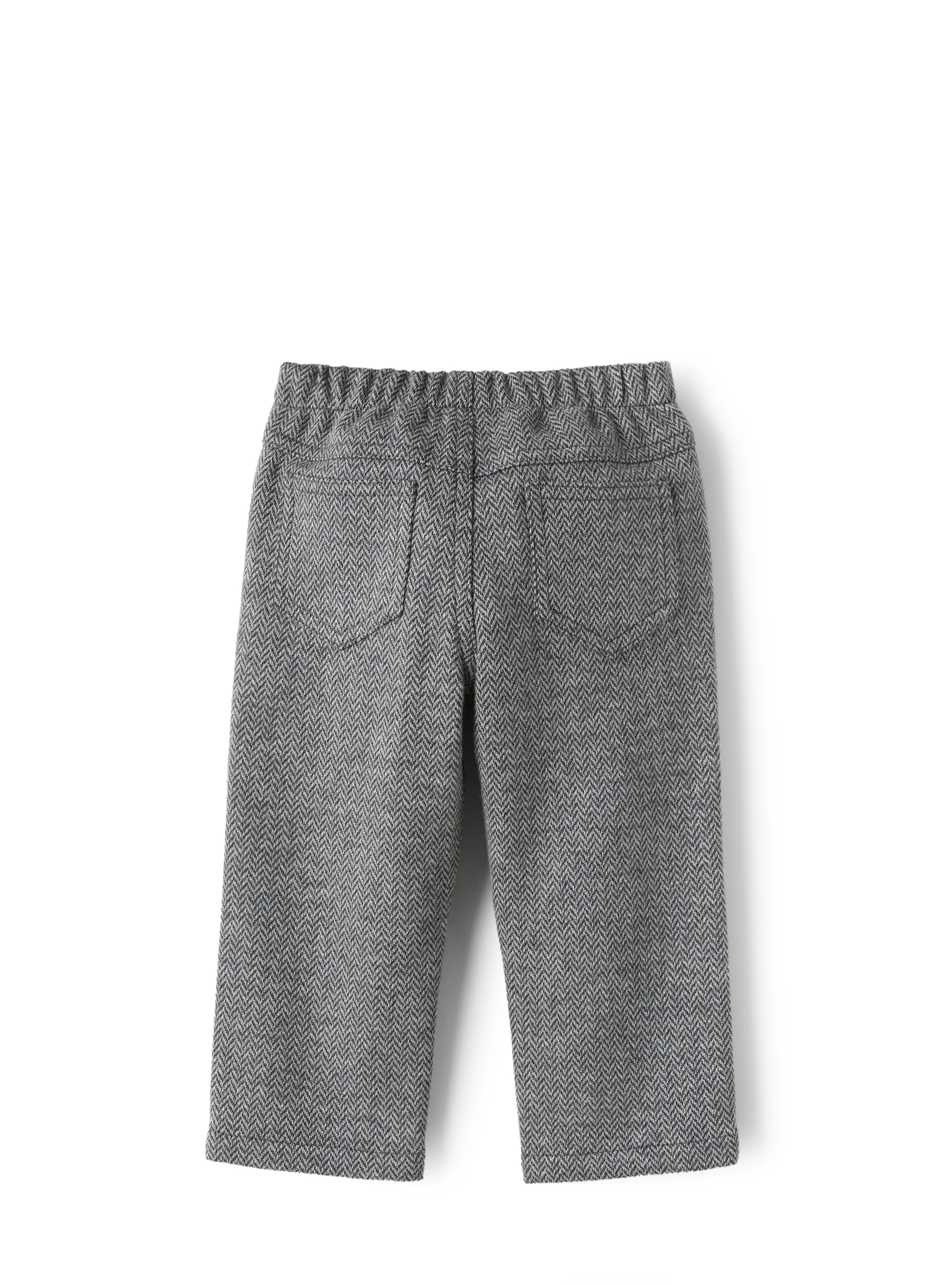 pantaloni in cotone a spina di pesce