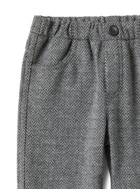 pantaloni in cotone a spina di pesce