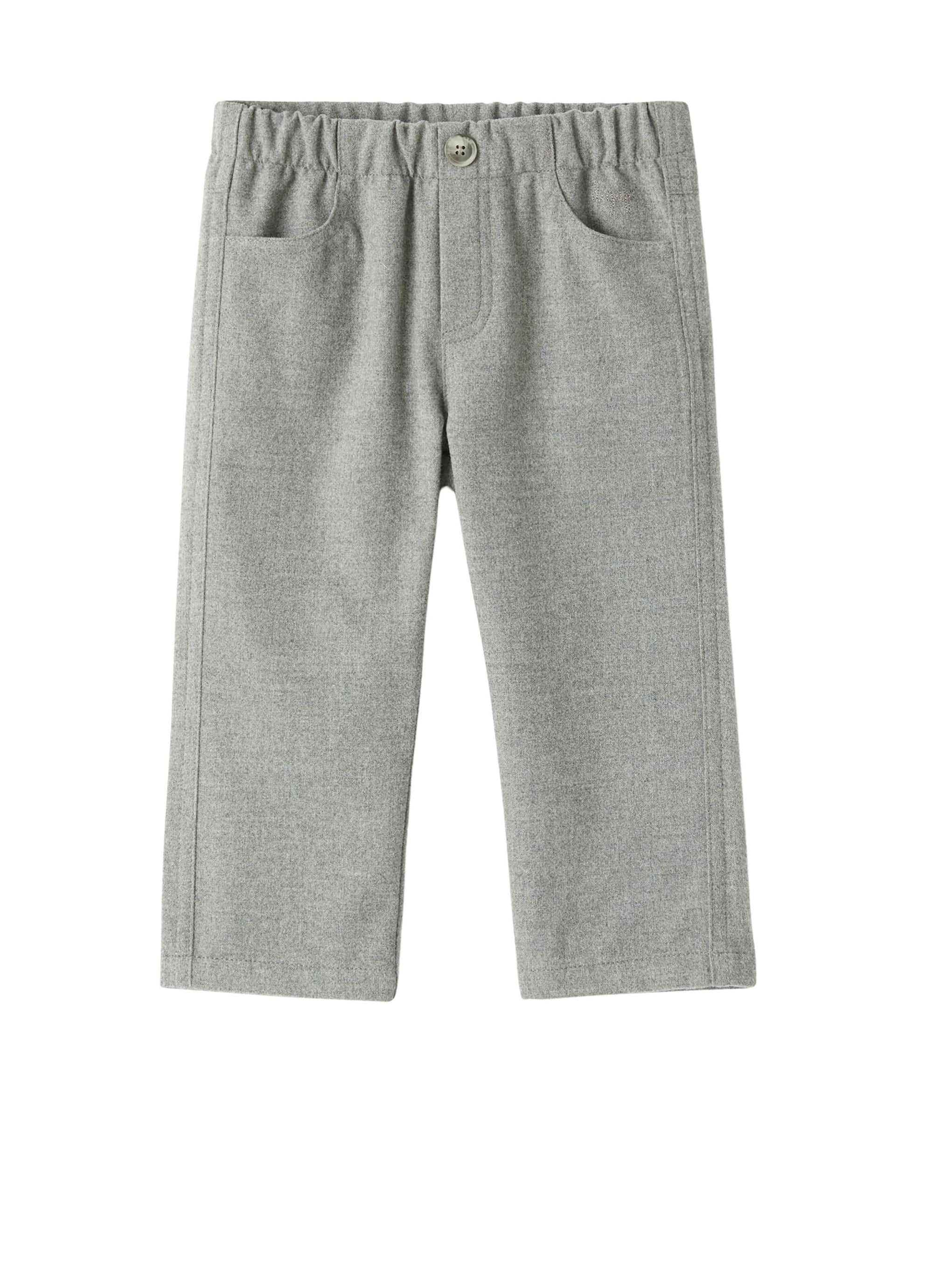 pantalone da neonato in Technowool grigio