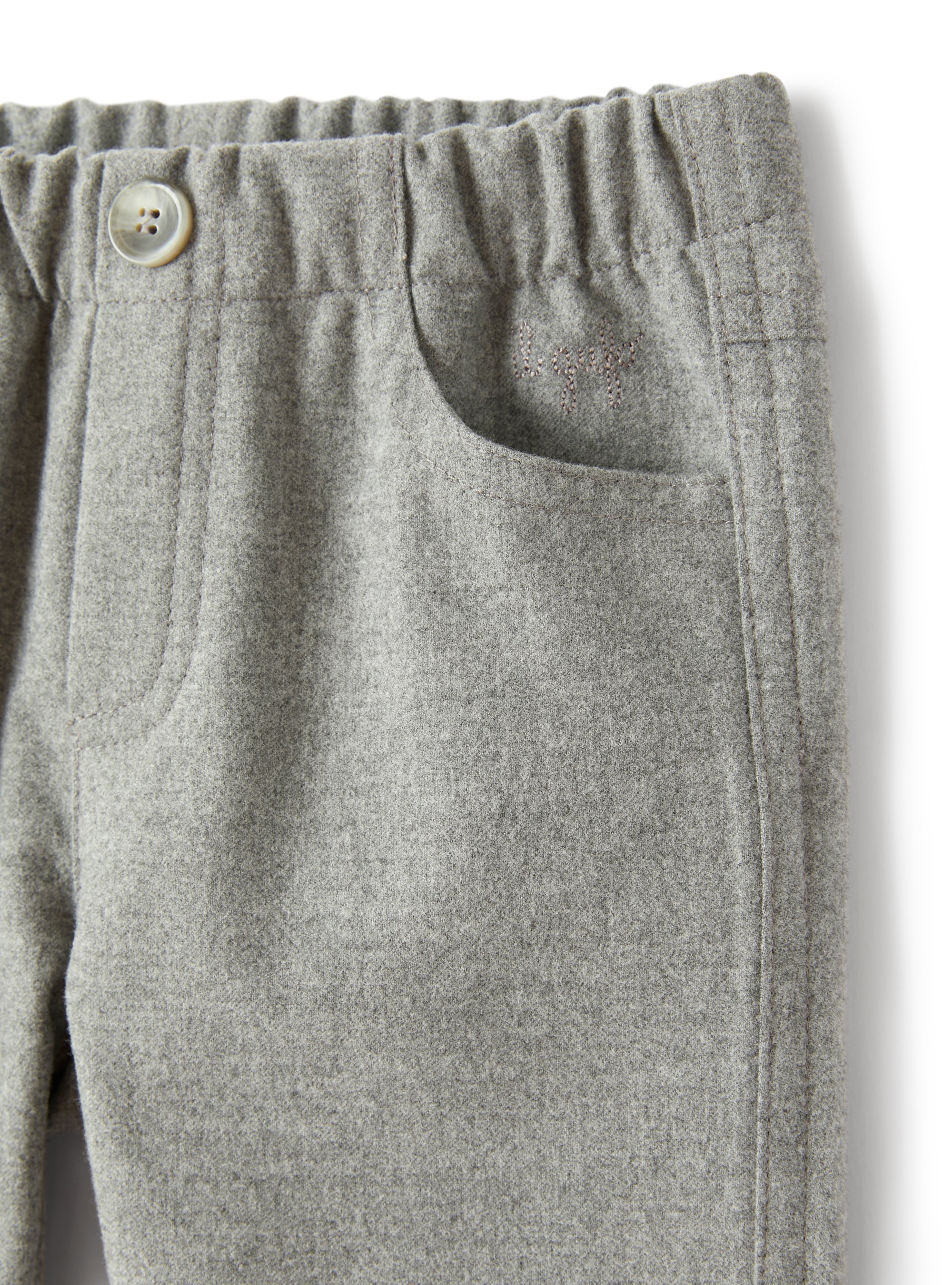 pantalone da neonato in Technowool grigio