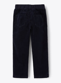 Pantaloni In Velluto Blu A Costine