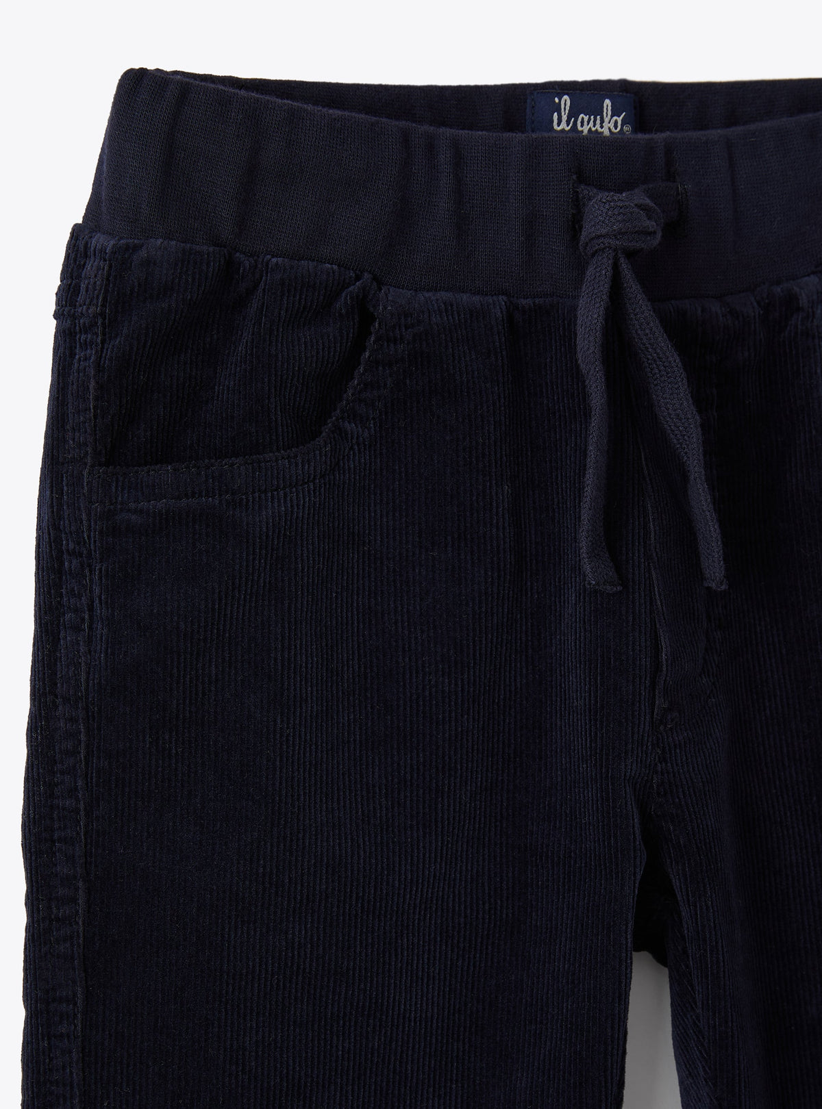 Pantaloni In Velluto Blu A Costine
