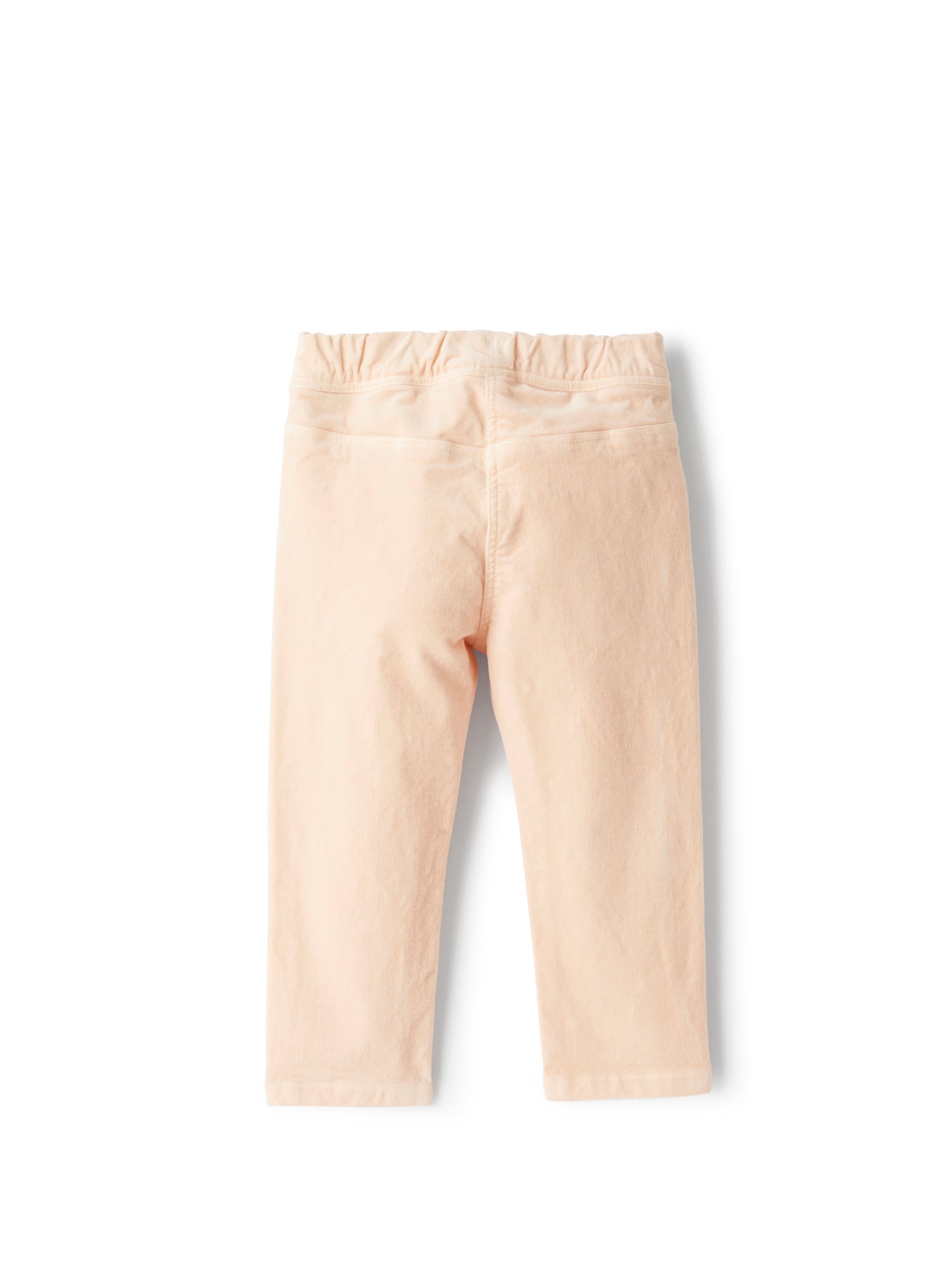 Pantalone skinny in velluto rosa