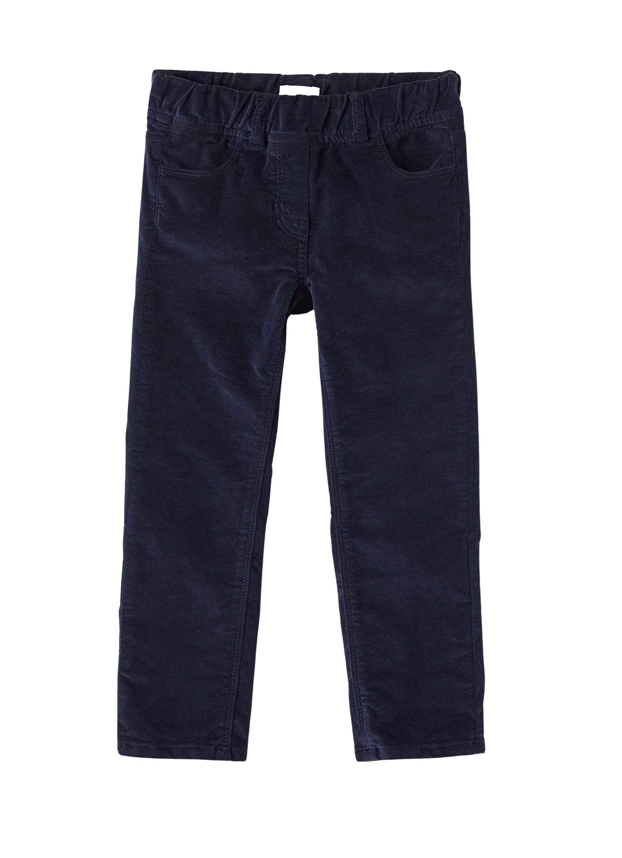 Pantalone skinny in velluto blu