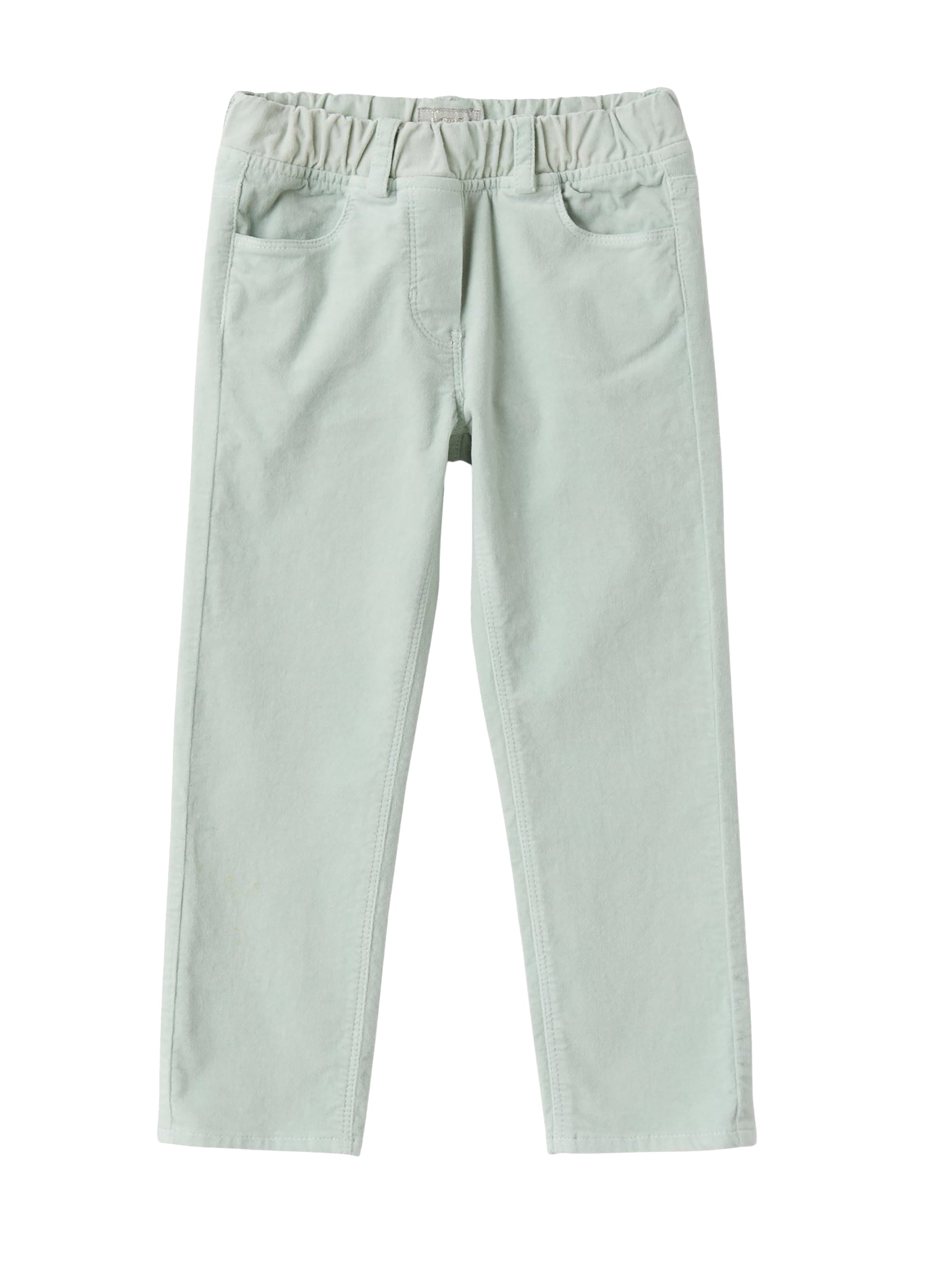 pantaloni skinny in velluto  verde acqua