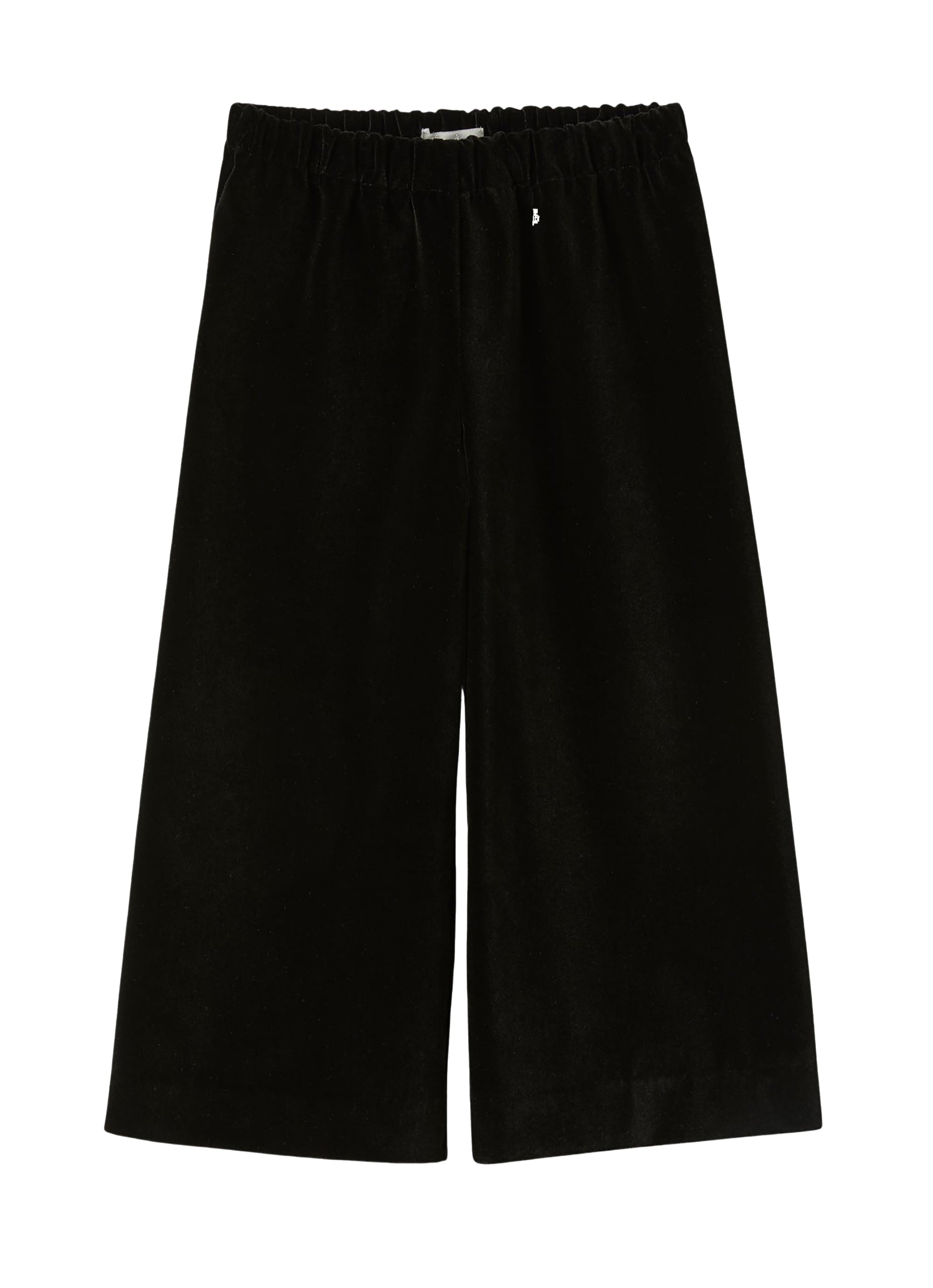 Culotte trousers in black velvet