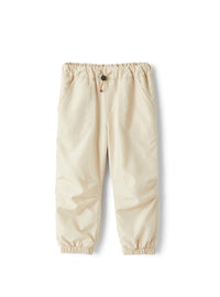 Beige technical fabric trousers