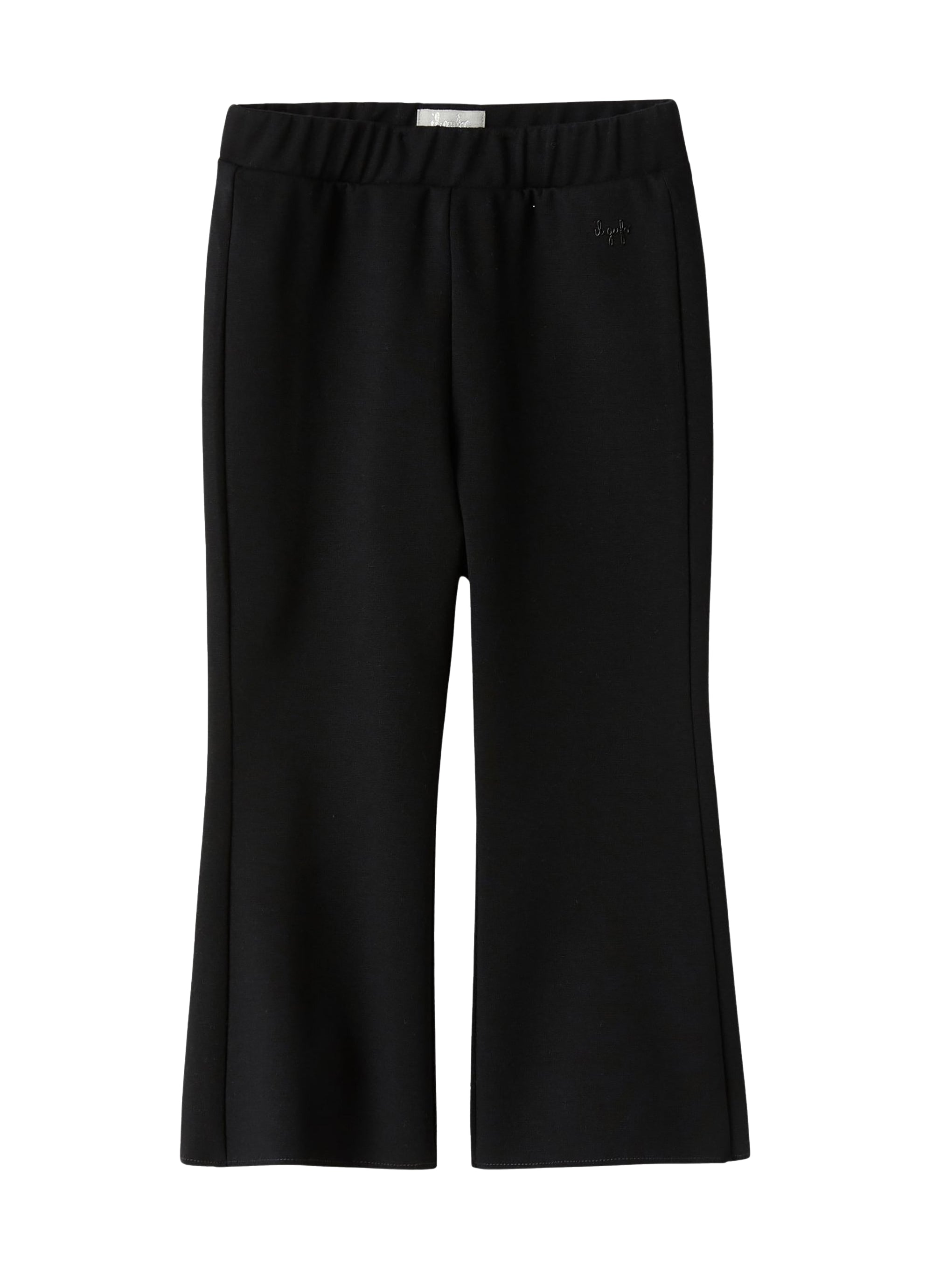 pantaloni in punto milano nero