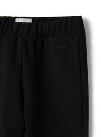 pantaloni in punto milano nero
