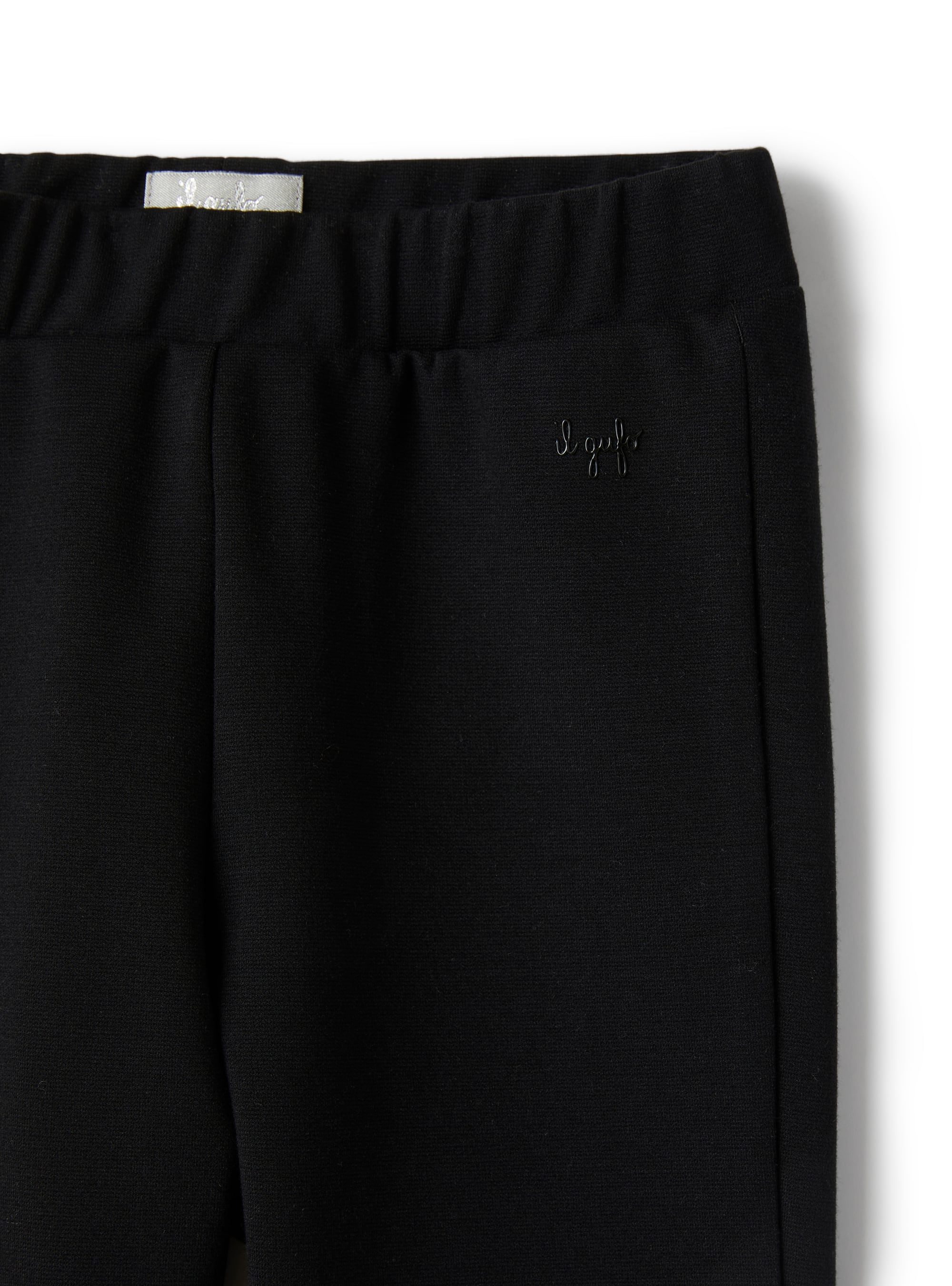 pantaloni in punto milano nero