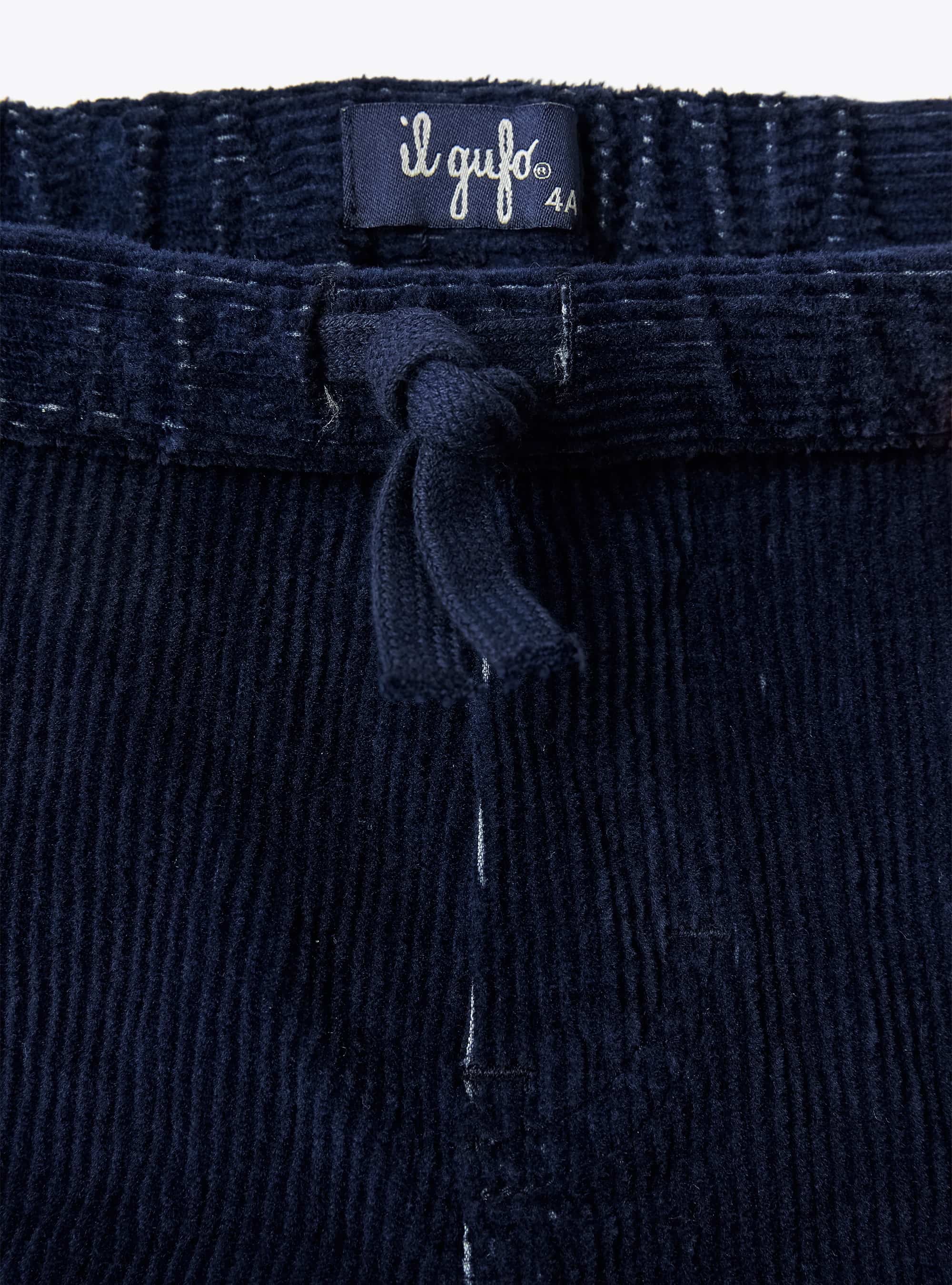 Navy Corduroy Cargo Trousers