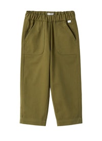 Baggy Trousers In Green Bull Denim