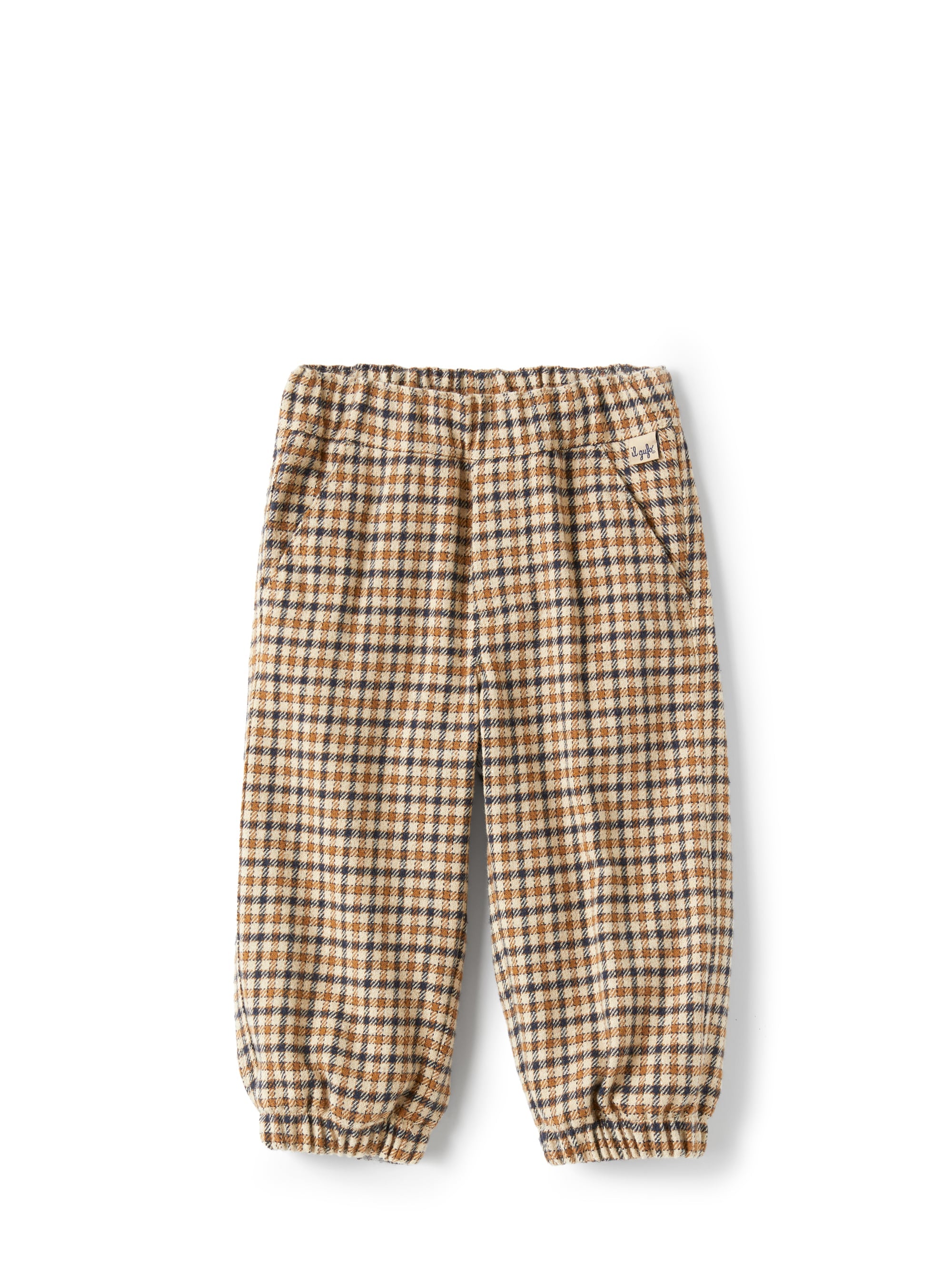 Baby boy’s trousers in a check pattern
